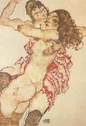 Egon Schiele, Two Girls Embracing (Two Friends) (mk12)